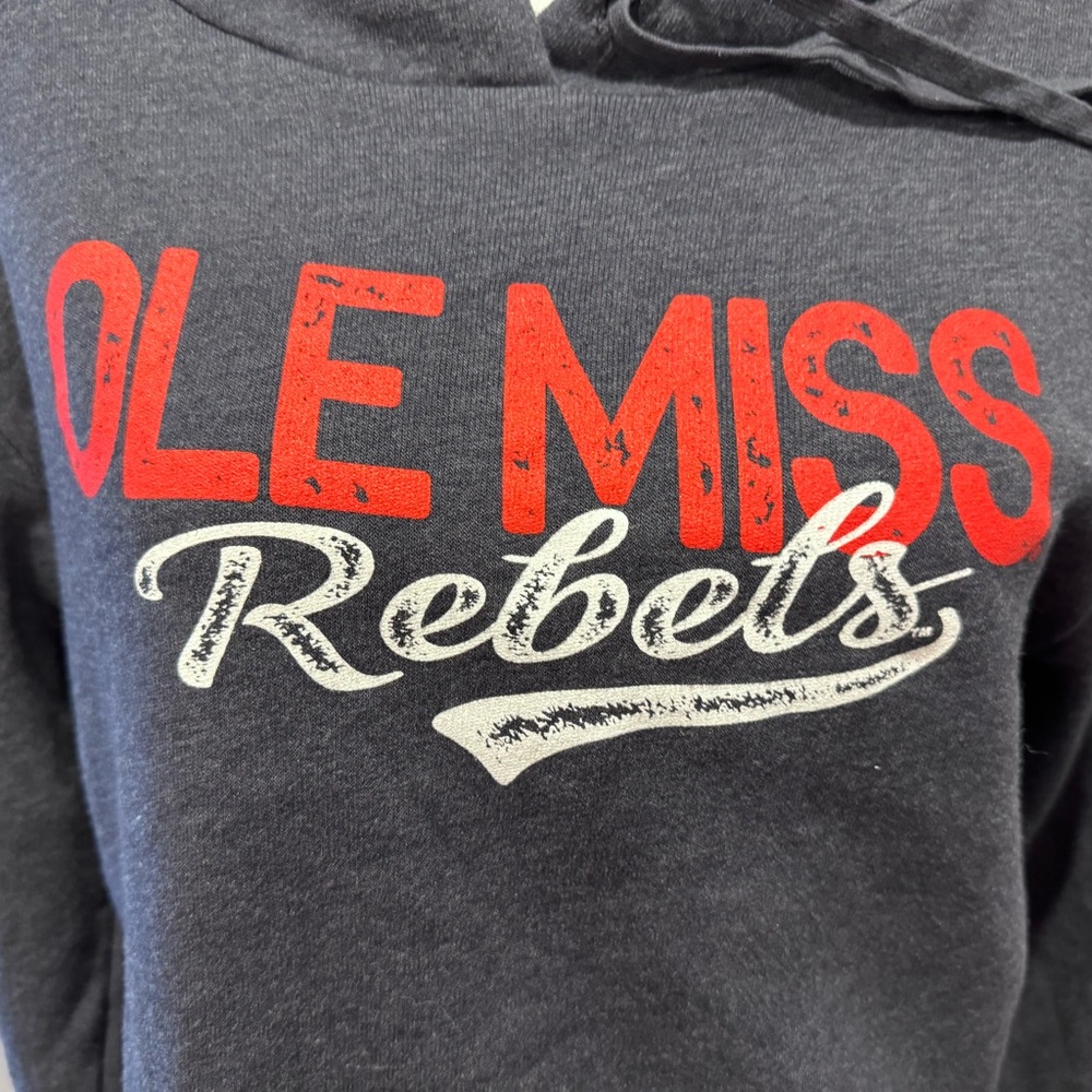 Ole Miss Rebels Blue 84 crop sweatshirt hoodie women’s size XL